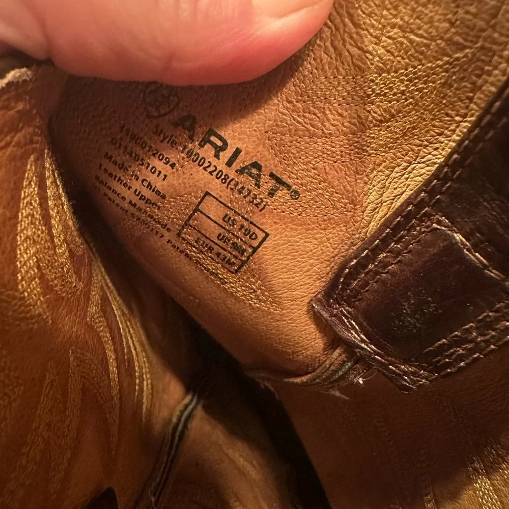Ariat Men's Heritage Western Cowboy Boots Brown Leather Size 10D Style#10002208